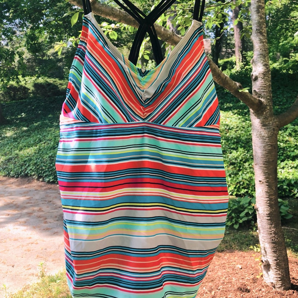 Striped Tankini Halter Top - Picture 2 of 5